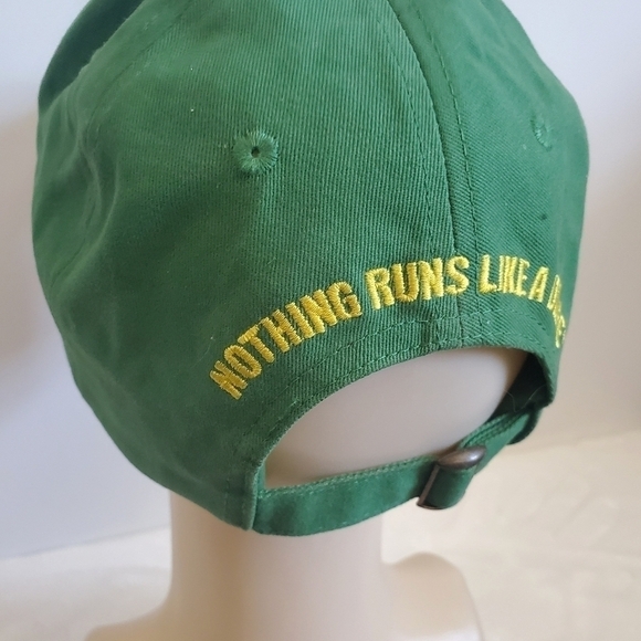 John Deere Green Yellow Baseball Hat Cap Nothing Runs Like A Deere - Picture 8 of 13